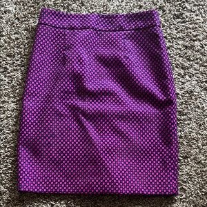 Banana Republic Purple Patterned Pencil Skirt